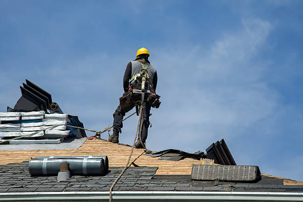 Professional Gutter Installation technician working in Califon, NJ